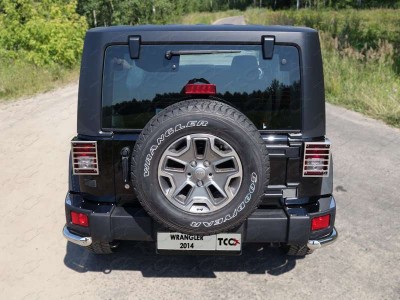 Защита заднего бампера уголки 60 мм ТСС для Jeep Wrangler 3D 2010-2018