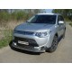 Накладка решётки радиатора нижняя 12 мм ТСС для Mitsubishi Outlander 2014-2015