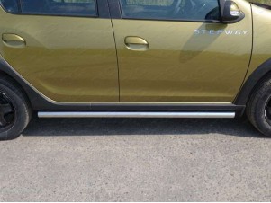 Пороги труба 60 мм для Renault Sandero Stepway № RENSANST15-10