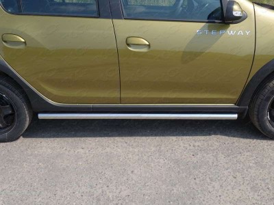 Пороги труба 60 мм ТСС для Renault Sandero Stepway 2014-2018