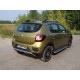Защита заднего бампера 42 мм ТСС для Renault Sandero Stepway 2015-2018