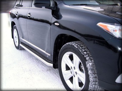 Пороги с листом d-43 для Toyota Highlander 2010-2013