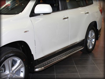 Пороги с листом d-60 для Toyota Highlander 2010-2013