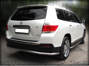 Защита заднего бампера полноразмерная d-60 для Toyota Highlander 2010-2013 HYG2010_3.1