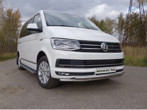 Защита передняя двойная 42-42 мм для Volkswagen Multivan T6 № VWMULT15-01
