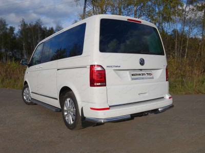 Защита задняя уголки 60 мм ТСС для Volkswagen Multivan T6 2015-2021