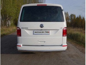 Защита заднего бампера овальная 75х42 мм для Volkswagen Multivan T6 № VWMULT15-16