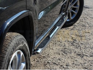 Пороги труба с накладками 76 мм для Jeep Grand Cherokee № JGC14_2.2