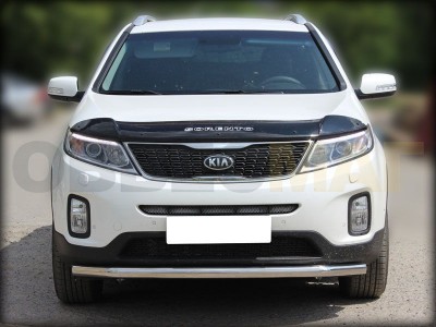 Защита переднего бампера 60 мм с подгибами для Kia Sorento 2012-2020