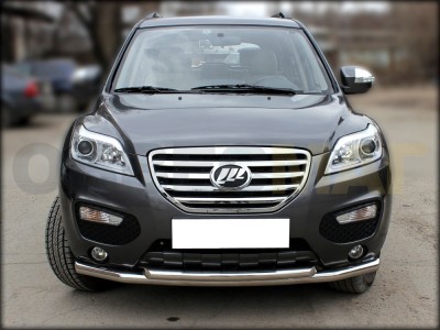 Защита передняя двойная 60-53 мм для Lifan X-60 2011-2016