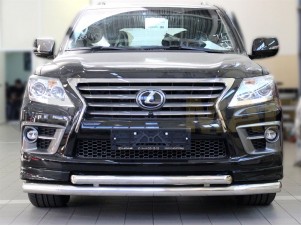 Защита передняя двойная 76-60 мм для Lexus LX-570 Sport № LX12S_1