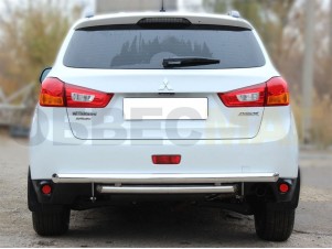 Защита заднего бампера двойная 60-53 мм для Mitsubishi ASX № MASX2010_3.1
