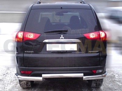 Защита заднего бампера 76 мм для Mitsubishi Pajero Sport 2008-2013