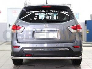 Защита заднего бампера большая 60 мм для Nissan Pathfinder № NP14_3.2