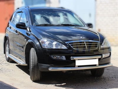 Защита передняя двойная 60-60 мм для Ssang Yong Kyron 2007-2015