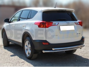Защита заднего бампера двойная 53-43 мм для Toyota RAV-4 № TRN13_3