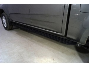 Пороги алюминиевые Slim Line Black для Great Wall Wingle № GRWALWING720-17B