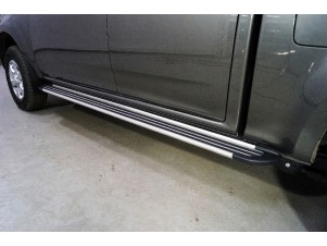 Пороги алюминиевые Slim Line Silver для Great Wall Wingle № GRWALWING720-17S