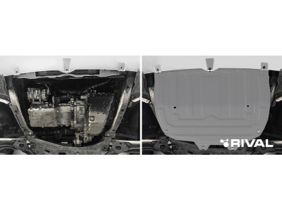 Защита картера + КПП (алюминий) для Chery Tiggo 4 2019-2023 , Chery Tiggo 7 2019-2020 , Chery Tiggo 7 Pro 2020-н.в. (V - 1.5), Xcite X-Cross 7 2024-н.в., Chery Tiggo 7 Pro Max 2022-н.в.,Chery Tiggo 8 2020-н.в. 