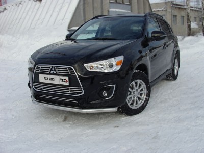 Накладка решётки радиатора средняя 12 мм ТСС для Mitsubishi ASX 2013-2016