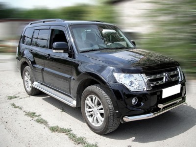Защита штатного порога 53 мм Технотек для Mitsubishi Pajero 4 МР2012_3.1
