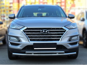 Защита передняя двойная 53-43 мм для Hyundai Tucson № HNT18_1.1