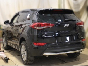 Защита заднего бампера 53 мм для Hyundai Tucson № HNT18_3