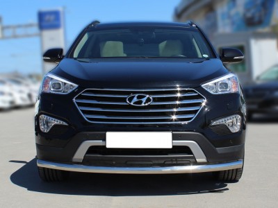Защита переднего бампера 60 мм для Hyundai Santa Fe Grand 2014-2016