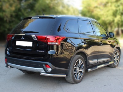 Защита задняя уголки 53 мм для Mitsubishi Outlander 2015-2018