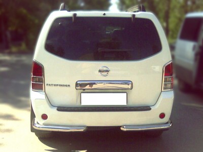 Защита задняя уголки 76 мм для Nissan Pathfinder 2010-2014