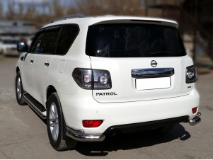 Защита задняя уголки двойные 76-43 мм для Nissan Patrol № PTL2014_3