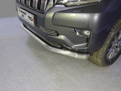 Защита переднего бампера 76 мм ТСС для Toyota Land Cruiser Prado 150 2017-2020