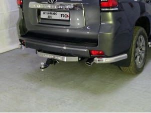 Защита задняя уголки 76 мм для Toyota Land Cruiser Prado 150 № TOYLC15017-09