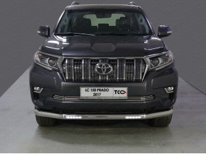 Защита переднего бампера с ДХО 76 мм для Toyota Land Cruiser Prado 150 № TOYLC15017-14