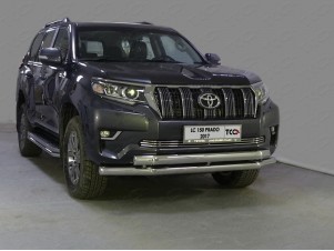 Защита передняя двойная 76-75 мм для Toyota Land Cruiser Prado 150 № TOYLC15017-18