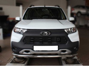 Защита переднего бампера одинарная d-53 для Niva Travel 2020 – н.в. NVT_1.1