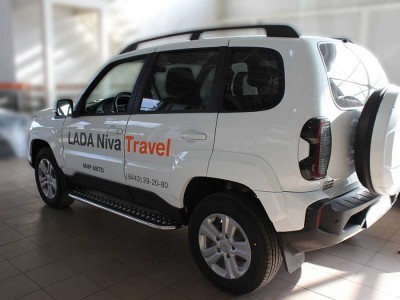 Пороги с листом d-53 Технотек для Niva Travel 2020 – н.в.
