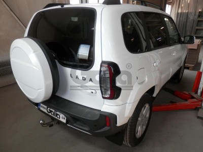 Фаркоп оцинкованный для Lada Niva Travel 2021-н.в., Chevrolet Niva 2123 2008-2020, Lada Niva 2020-2021 быстросъемное крепление шара