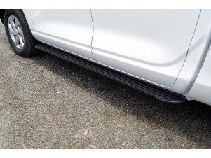 Пороги алюминиевые "Slim Line Black" 1920 мм для Changan Hunter Plus 2.0 4WD 2023 – н.в. CHANHUNPL23-25B