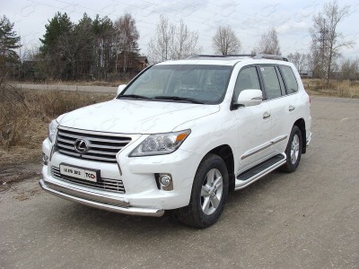 Накладка решётки радиатора 16 мм ТСС для Lexus LX-570 2012-2015