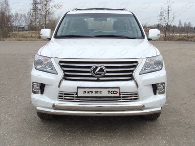 Накладка решётки радиатора 16 мм ТСС для Lexus LX-570 2012-2015