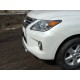 Защита передняя овальная короткая 75-42 мм ТСС для Lexus LX-570 2012-2015