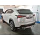 Защита заднего бампера радиусная двойная d-60+43 для Lexus NX-300 2017 – 2021