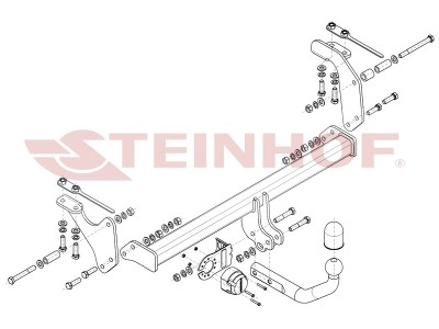 Фаркоп для Suzuki Jimny (A6G) 07/2018-н.в. условно-съемное крепление шара