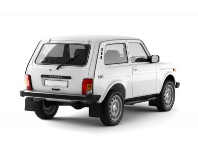 Защита порогов с накладками d=63 мм ШАГРЕНЬ (ППК) для Lada 4x4 2121 1995-2020, Lada Niva Legend 2020-н.в.
