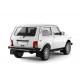 Защита порогов с накладками d=63 мм ШАГРЕНЬ (ППК) для Lada 4x4 2121 1995-2020, Lada Niva Legend 2020-н.в.
