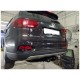 Фаркоп с хромированной накладкой для Kia Sorento Prime 2015-2020, Hyundai Santa Fe 2018-2021 съемное крепление шара под американский квадрат