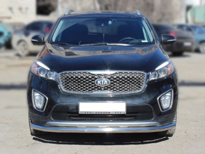 Защита переднего бампера радиусная d-60 Технотек для Kia Sorento Prime 2018 – н.в.