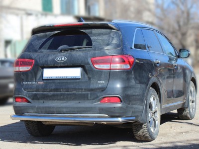 Защита заднего бампера "полноразмерная" d-60 Технотек для Kia Sorento Prime 2018 – н.в.
