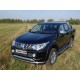 Защита передняя двойная 76-75 мм ТСС для Mitsubishi L200 2015-2019